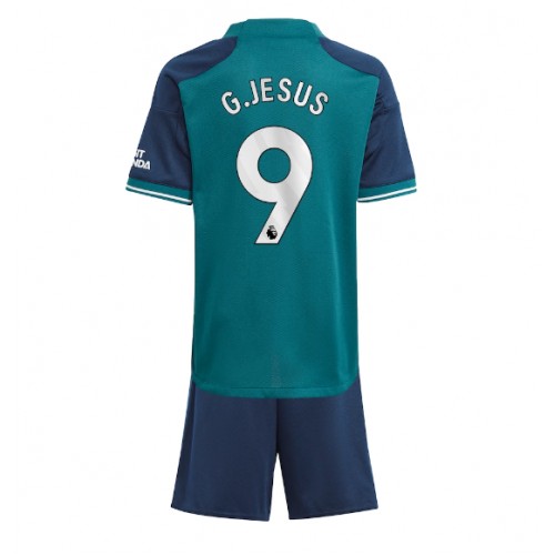 Fotballdrakt Barn Arsenal Gabriel Jesus #9 Tredjedraktsett 2023-24 Kortermet (+ Korte bukser)